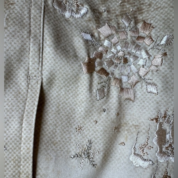 VINTAGE Leslie Monte-Carlo Ankle Length Midi Skirt Embroidered Pleated Sz 6 - Picture 8 of 14